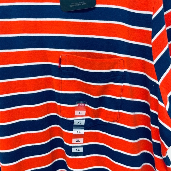 Levi’s Men’s T Shirt Classic Pocket In Naval Academy Multicolor Size XL New - Picture 4 of 9